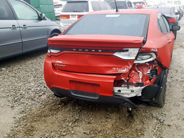 1C3CDFBH3DD135077 - 2013 DODGE DART SXT RED photo 9