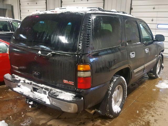 1GKEK13T55R208166 - 2005 GMC YUKON BLACK photo 4