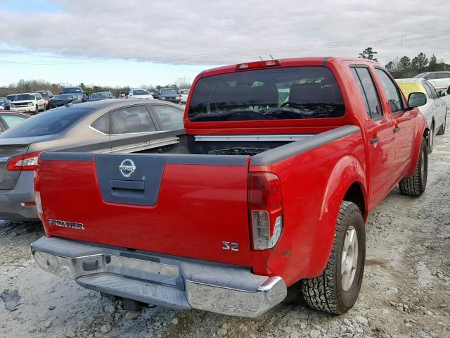 1N6AD07U46C417367 - 2006 NISSAN FRONTIER C RED photo 4