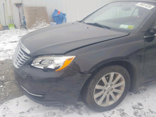 1C3BCBEBXCN169198 - 2012 CHRYSLER 200 TOURIN BLACK photo 9