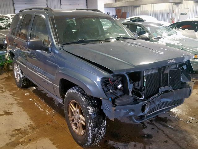 1J4GW48S42C144835 - 2002 JEEP GRAND CHER BLUE photo 1