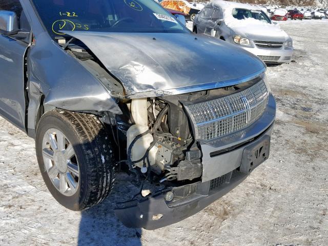 2LMDU88C17BJ12091 - 2007 LINCOLN MKX GRAY photo 9