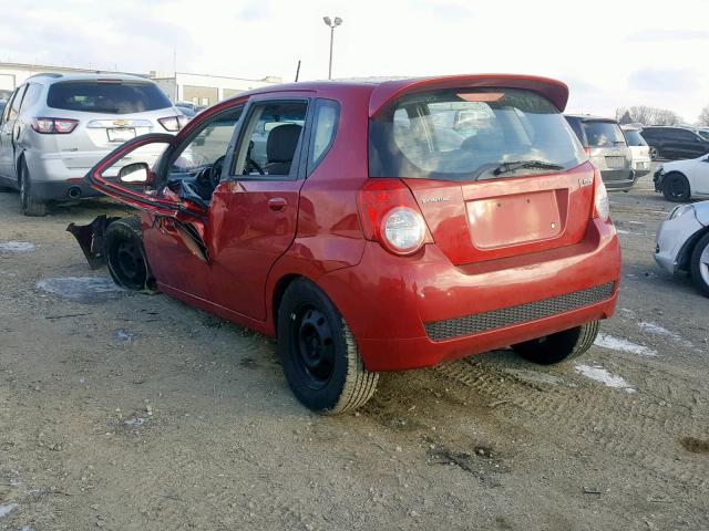 KL2TD66E99B647900 - 2009 PONTIAC G3 RED photo 3