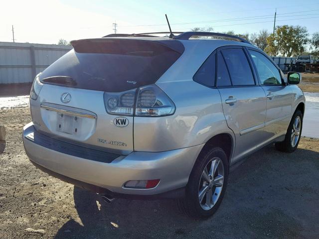 JTJHW31U760002497 - 2006 LEXUS RX 400 SILVER photo 4