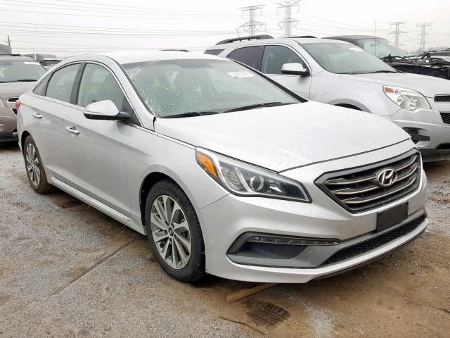 5NPE34AF7FH063681 - 2015 HYUNDAI SONATA SPO SILVER photo 1