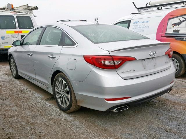 5NPE34AF7FH063681 - 2015 HYUNDAI SONATA SPO SILVER photo 3