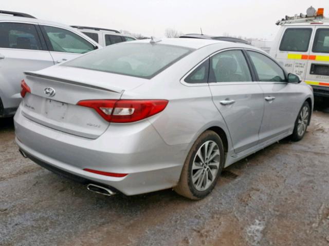 5NPE34AF7FH063681 - 2015 HYUNDAI SONATA SPO SILVER photo 4