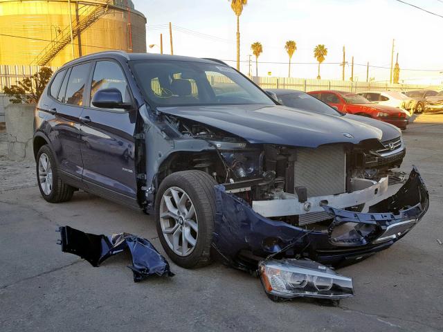 5UXWX7C50H0U42048 - 2017 BMW X3 XDRIVE3 BLUE photo 1