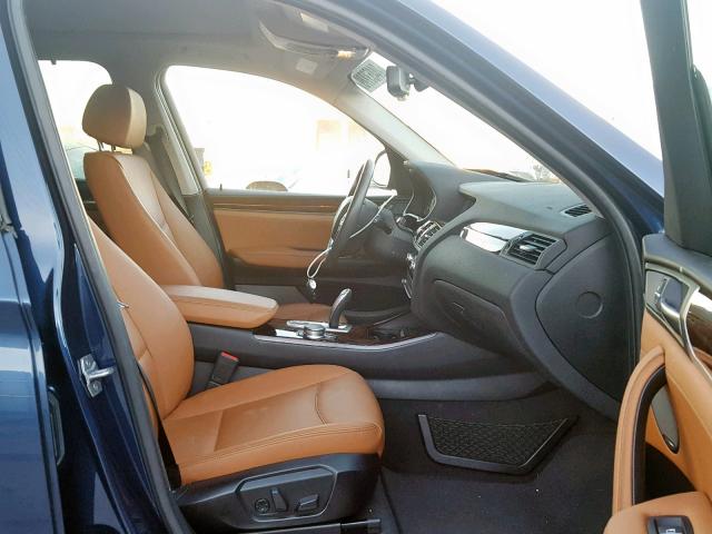 5UXWX7C50H0U42048 - 2017 BMW X3 XDRIVE3 BLUE photo 5