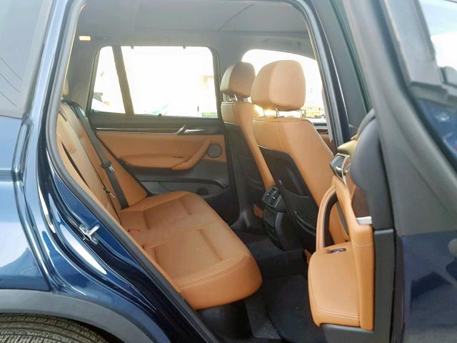 5UXWX7C50H0U42048 - 2017 BMW X3 XDRIVE3 BLUE photo 6