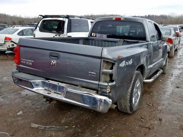 1D7HW42N06S595730 - 2006 DODGE DAKOTA SLT GRAY photo 4