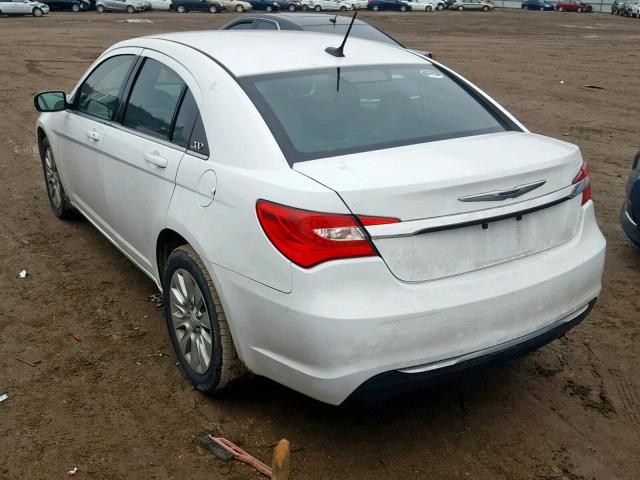 1C3CCBAB0EN176061 - 2014 CHRYSLER 200 LX WHITE photo 3