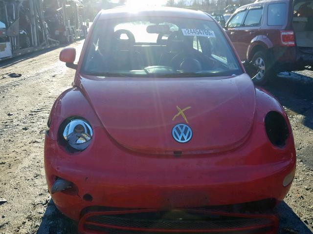 3VWBC21C5YM422596 - 2000 VOLKSWAGEN NEW BEETLE Qırmızı foto 9