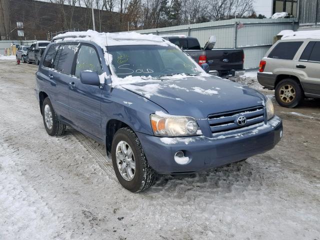 JTEDP21AX40039728 - 2004 TOYOTA HIGHLANDER BLUE photo 1