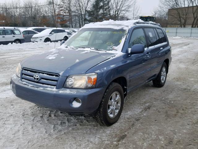 JTEDP21AX40039728 - 2004 TOYOTA HIGHLANDER BLUE photo 2