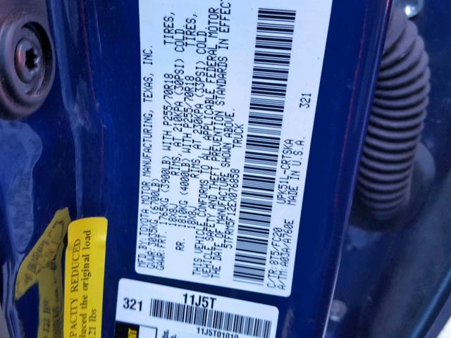 5TFRM5F12EX076858 - 2014 TOYOTA TUNDRA DOU BLUE photo 10