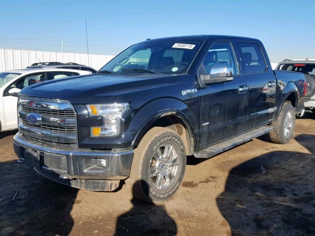 1FTEW1EGXGKD16617 - 2016 FORD F150 SUPER BLACK photo 2