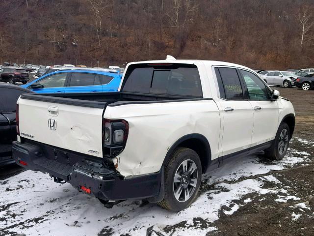 5FPYK3F78KB001346 - 2019 HONDA RIDGELINE WHITE photo 4