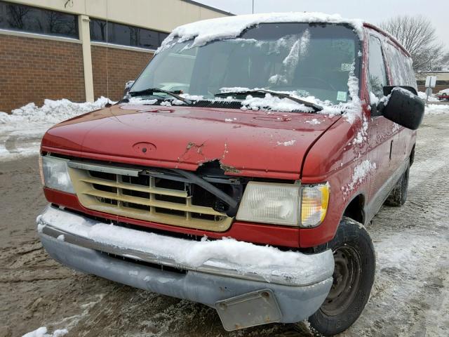 1FMEE11H3THA15367 - 1996 FORD ECONOLINE BURGUNDY photo 2