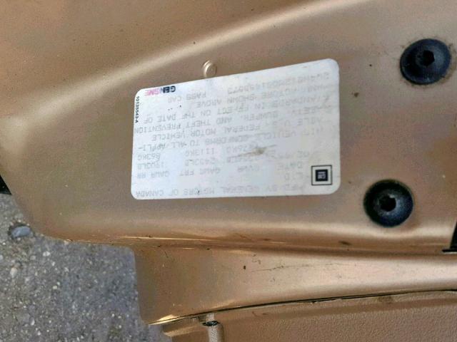 2G4WB12M0S1455573 - 1995 BUICK REGAL CUST GOLD photo 10