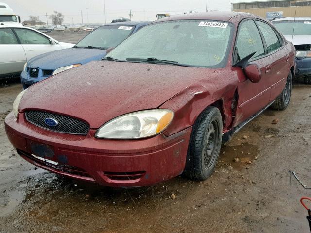 1FAFP53U76A199218 - 2006 FORD TAURUS SE MAROON photo 2