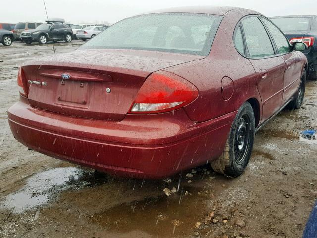 1FAFP53U76A199218 - 2006 FORD TAURUS SE MAROON photo 4