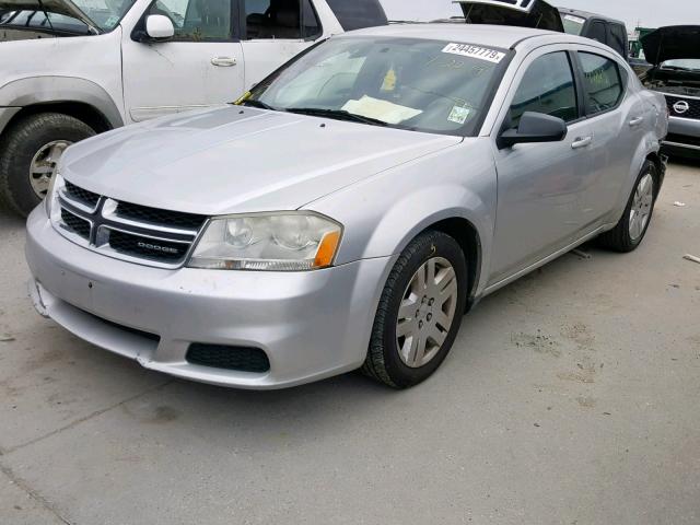 1B3BD4FB4BN587873 - 2011 DODGE AVENGER EX SILVER photo 2