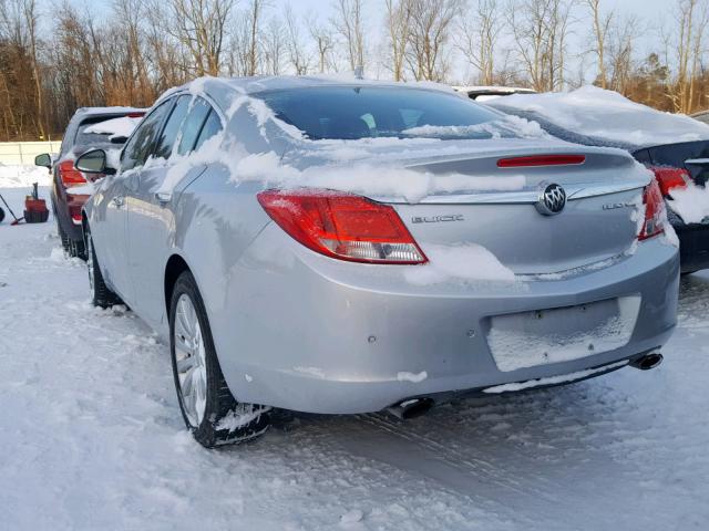 2G4GS5EV7D9194558 - 2013 BUICK REGAL PREM SILVER photo 3