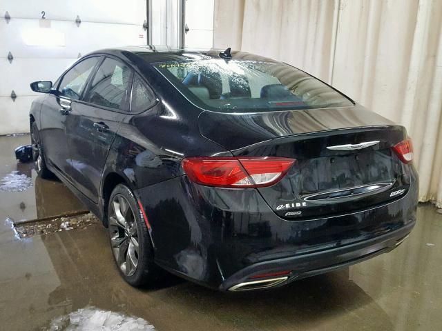 1C3CCCDGXFN624210 - 2015 CHRYSLER 200 S BLACK photo 3