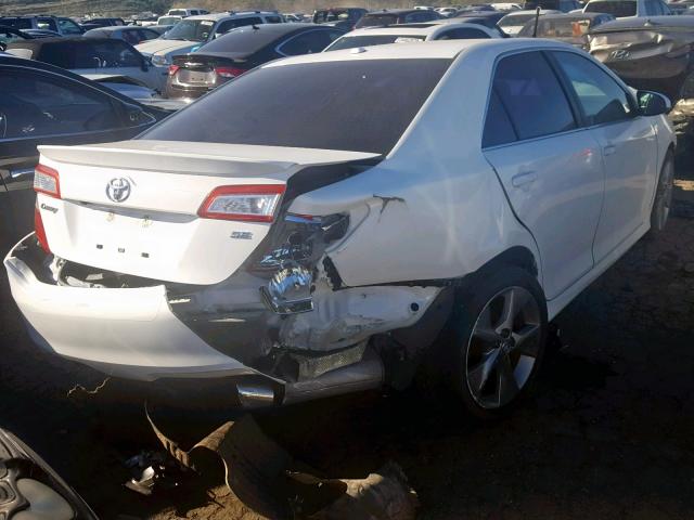 4T1BK1FK5CU513433 - 2012 TOYOTA CAMRY SE WHITE photo 4