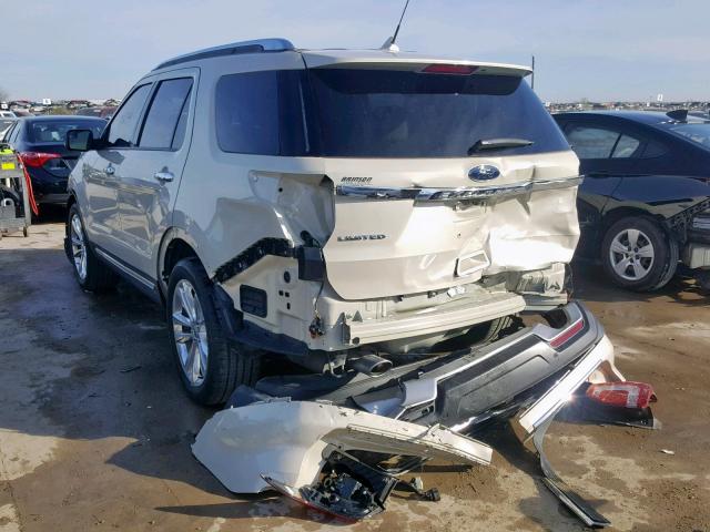 1FM5K7F82JGB08002 - 2018 FORD EXPLORER L CREAM photo 3