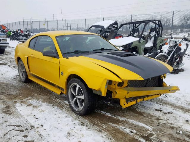 1FAFP42R44F180181 - 2004 FORD MUSTANG MA YELLOW photo 1