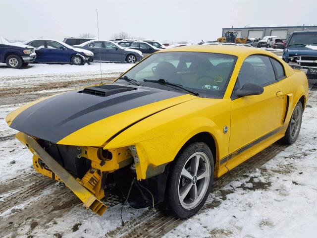 1FAFP42R44F180181 - 2004 FORD MUSTANG MA YELLOW photo 2