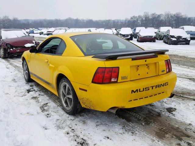 1FAFP42R44F180181 - 2004 FORD MUSTANG MA YELLOW photo 3