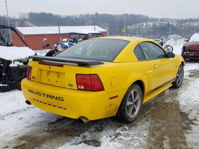 1FAFP42R44F180181 - 2004 FORD MUSTANG MA YELLOW photo 4