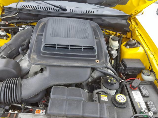 1FAFP42R44F180181 - 2004 FORD MUSTANG MA YELLOW photo 7