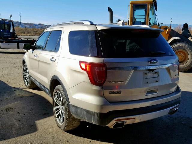 1FM5K8HT0HGA22690 - 2017 FORD EXPLORER P GOLD photo 3