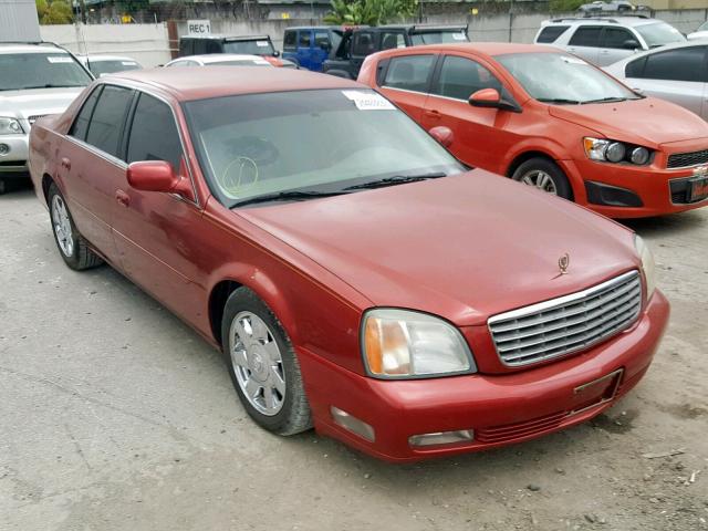 1G6KF57962U103785 - 2002 CADILLAC DEVILLE DT RED photo 1