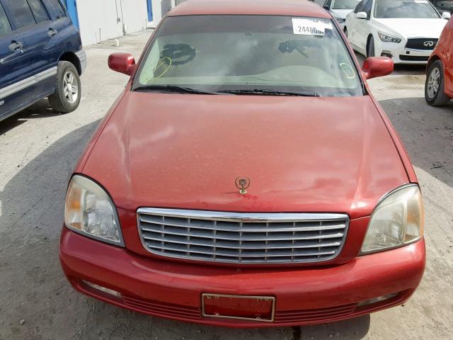 1G6KF57962U103785 - 2002 CADILLAC DEVILLE DT RED photo 9