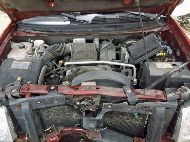 1GKDT13S782173384 - 2008 GMC ENVOY MAROON photo 7