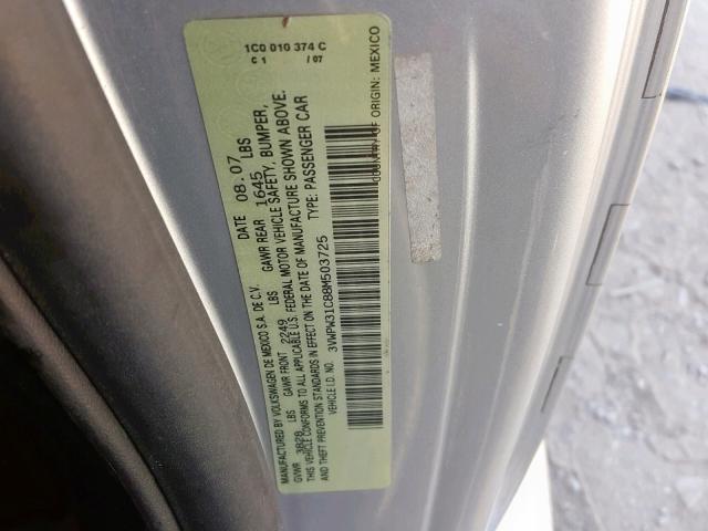 3VWPW31C88M503725 - 2008 VOLKSWAGEN NEW BEETLE Gümüş foto 10