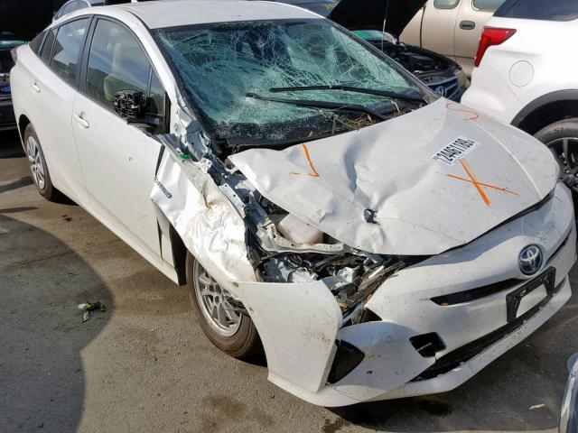 JTDKBRFU9J3076107 - 2018 TOYOTA PRIUS WHITE photo 1