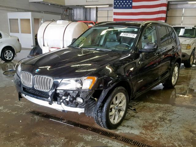 5UXWX7C5XDL976988 - 2013 BMW X3 XDRIVE3 BLACK photo 2