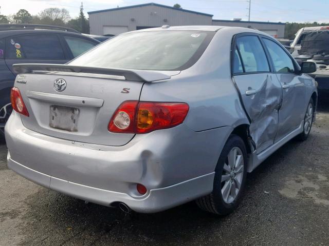 2T1BU40EX9C127065 - 2009 TOYOTA COROLLA BA SILVER photo 4