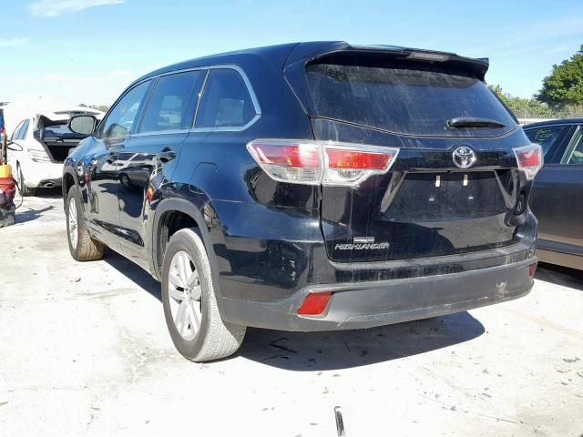 5TDZKRFH8GS177115 - 2016 TOYOTA HIGHLANDER BLACK photo 3