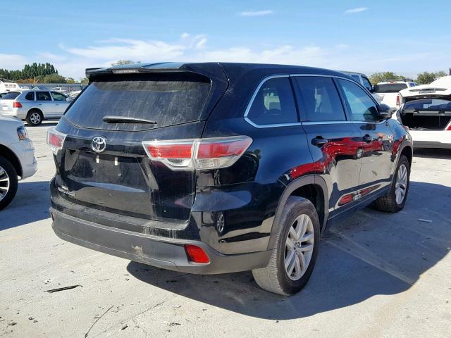 5TDZKRFH8GS177115 - 2016 TOYOTA HIGHLANDER BLACK photo 4