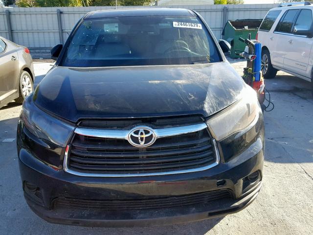 5TDZKRFH8GS177115 - 2016 TOYOTA HIGHLANDER BLACK photo 9