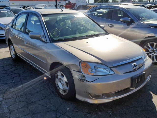 JHMES96633S014336 - 2003 HONDA CIVIC HYBR TAN photo 1