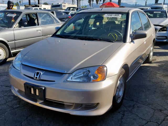 JHMES96633S014336 - 2003 HONDA CIVIC HYBR TAN photo 2