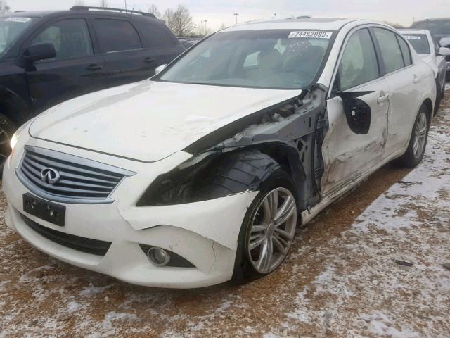 JN1CV6AR5DM756505 - 2013 INFINITI G37 WHITE photo 2